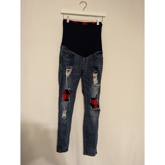 Song maternity distressed denim jeans women's size medium (C23) - Picture 7 of 9